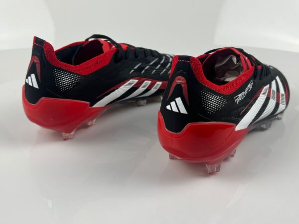 Adidas Predator 2025 Laced Edition FG (Black, Red, and White) - Image 2