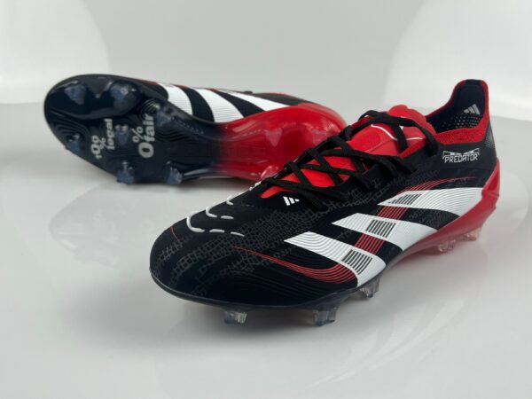 Adidas Predator 2025 Laced Edition FG (Black, Red, and White) - Image 3