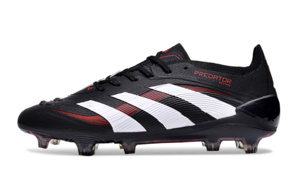 Adidas Predator 2025 Laced Edition FG (Black, White, and Red)