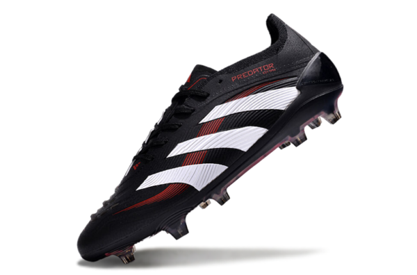 Adidas Predator 2025 Laced Edition FG (Black, White, and Red) - Image 4