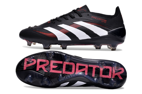 Adidas Predator 2025 Laced Edition FG (Black, White, and Red) - Image 5