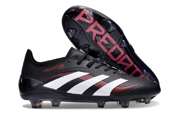 Adidas Predator 2025 Laced Edition FG (Black, White, and Red) - Image 6