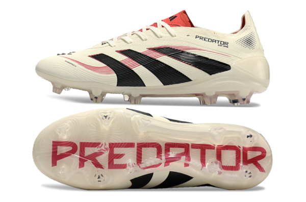 Adidas Predator 2025 Laced Edition FG (Cream, Black, and Red) - Image 3