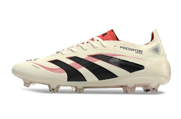 Adidas Predator 2025 Laced Edition FG (Cream, Black, and Red) - Image 6