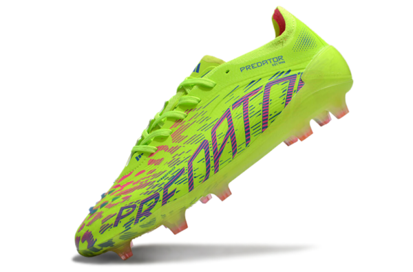 Adidas Predator 2025 Laced Edition FG (Lime Green and Pink Splash) - Image 2