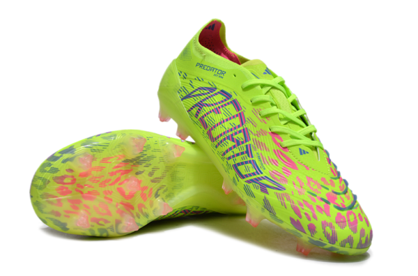 Adidas Predator 2025 Laced Edition FG (Lime Green and Pink Splash) - Image 5