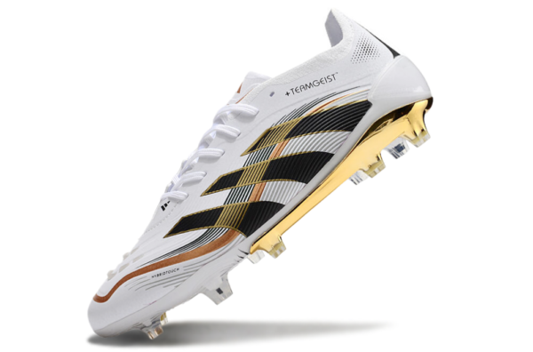 Adidas Predator 2025 Laced Edition FG (White, Black, and Gold Variation)