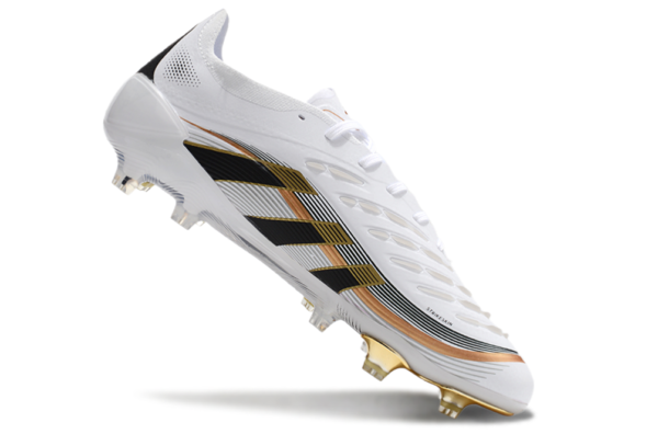 Adidas Predator 2025 Laced Edition FG (White, Black, and Gold Variation) - Image 2