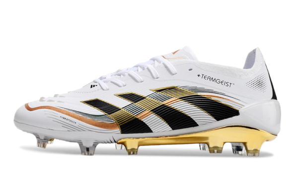 Adidas Predator 2025 Laced Edition FG (White, Black, and Gold Variation) - Image 4