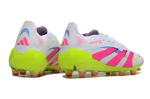 Adidas Predator 2025 Laced Edition FG (White, Pink, and Neon Green) - Image 3