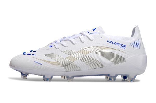 Adidas Predator 2025 Laced Edition FG (White and Silver Blue) - Image 4
