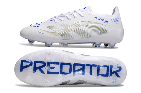 Adidas Predator 2025 Laced Edition FG (White and Silver Blue) - Image 5