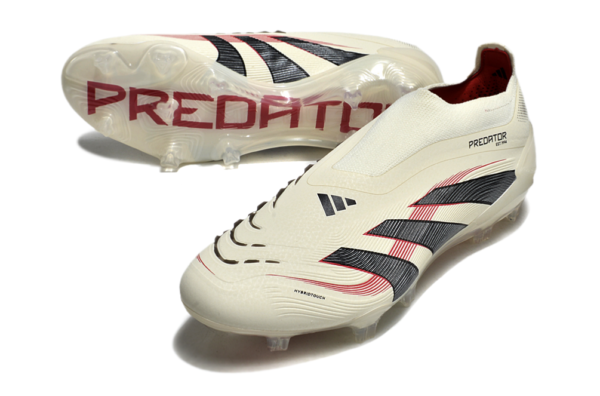 Adidas Predator 2025 Laceless Edition FG (Cream Black Red)