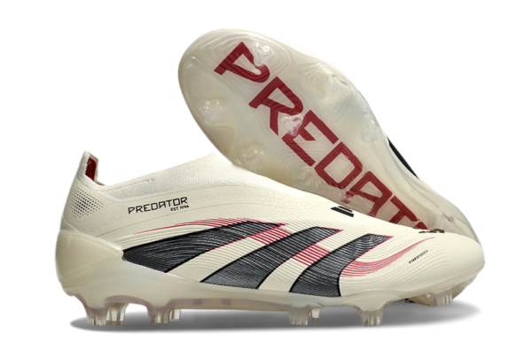 Adidas Predator 2025 Laceless Edition FG (Cream Black Red) - Image 5