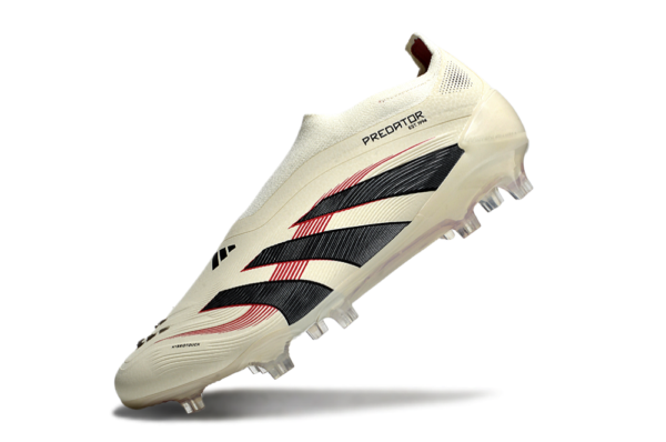 Adidas Predator 2025 Laceless Edition FG (Cream Black Red) - Image 6