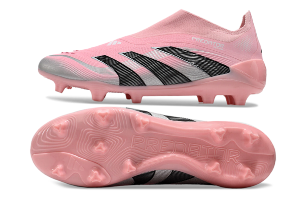 Adidas Predator 2025 Laceless Edition FG (Pink and Black) - Image 3