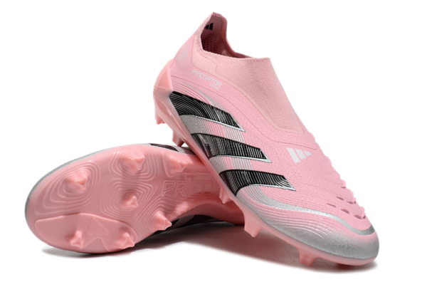 Adidas Predator 2025 Laceless Edition FG (Pink and Black) - Image 7