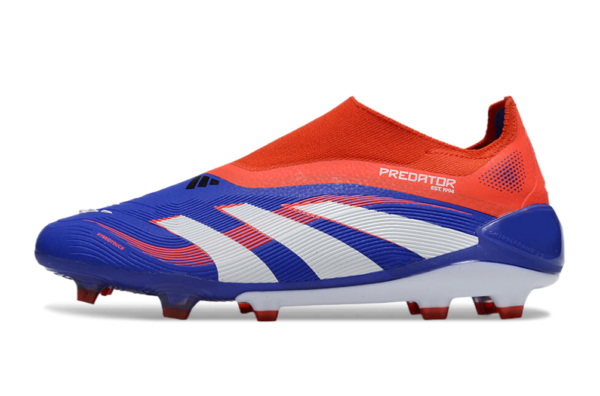 Adidas Predator 2025 Laceless Edition FG (Red, Blue, and White) - Image 7