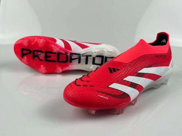 Adidas Predator 2025 Laceless Edition FG (Red and White Variation)