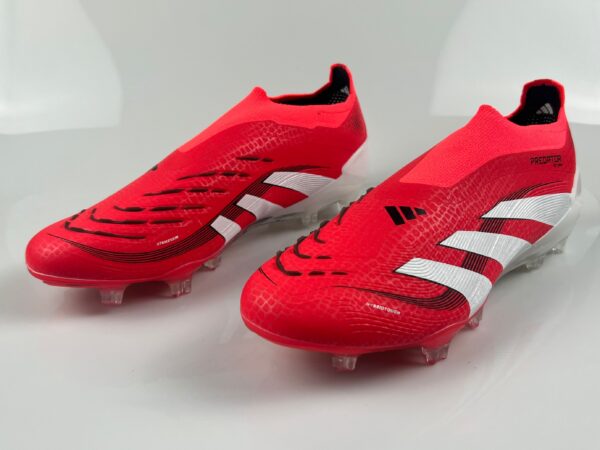 Adidas Predator 2025 Laceless Edition FG (Red and White Variation) - Image 2