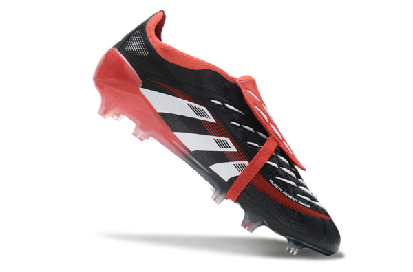 Adidas Predator 2025 Tongue Edition FG (Black, Red, and White) - Image 2