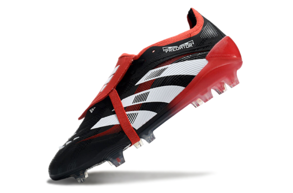 Adidas Predator 2025 Tongue Edition FG (Black, Red, and White) - Image 5