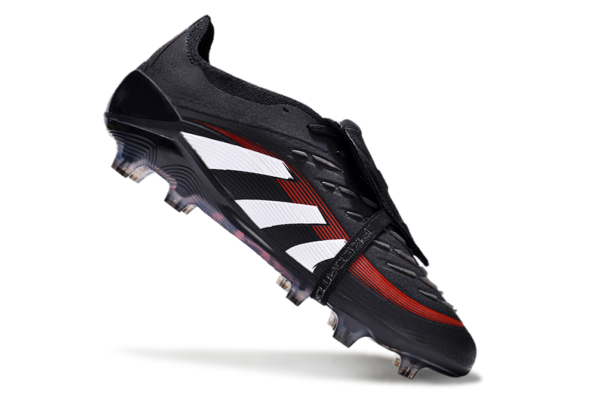 Adidas Predator 2025 Tongue Edition FG (Black, White, and Red)