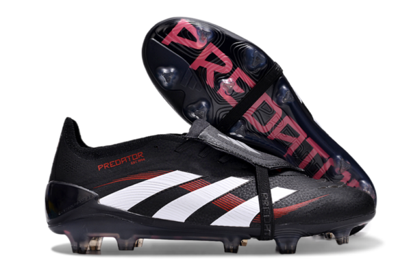 Adidas Predator 2025 Tongue Edition FG (Black, White, and Red) - Image 5