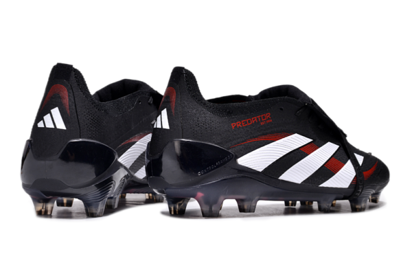 Adidas Predator 2025 Tongue Edition FG (Black, White, and Red) - Image 6