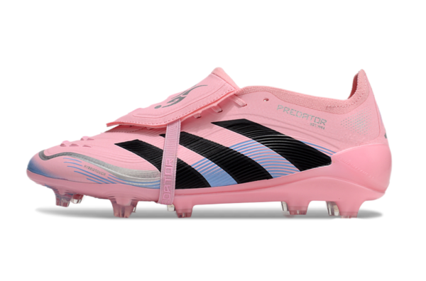 Adidas Predator 2025 Tongue Edition FG (Pink, Black, and Blue Variation)