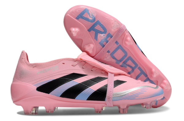 Adidas Predator 2025 Tongue Edition FG (Pink, Black, and Blue Variation) - Image 3