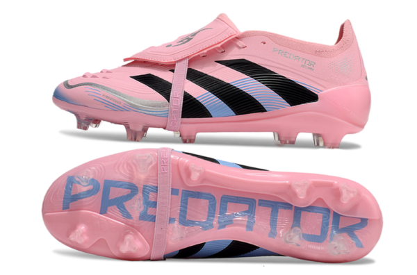 Adidas Predator 2025 Tongue Edition FG (Pink, Black, and Blue Variation) - Image 5