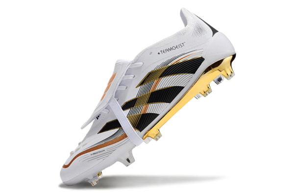 Adidas Predator 2025 Tongue Edition FG (White, Black, Gold, and Rose Variation) - Image 6