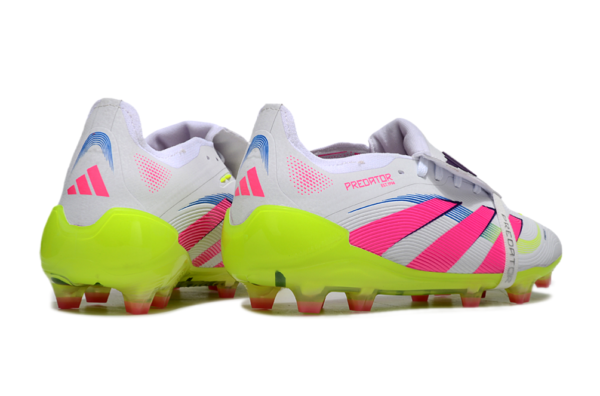 Adidas Predator 2025 Tongue Edition FG (White, Pink, and Neon Green) - Image 5