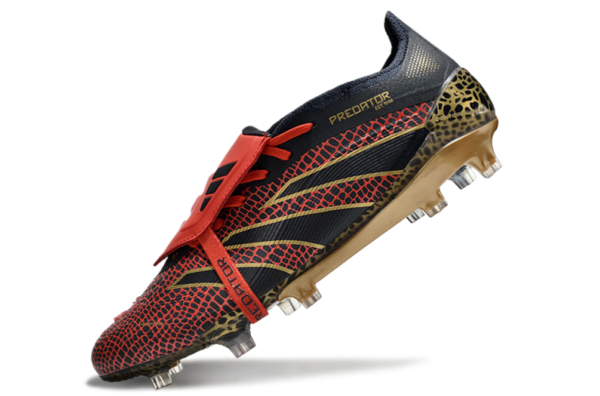 Adidas Predator 2025 Tongue Edition FG (Black/Red/Gold)