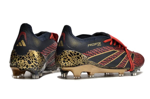 Adidas Predator 2025 Tongue Edition FG (Black/Red/Gold) - Image 7