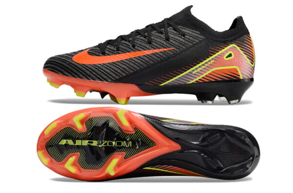 Nike Air Zoom Mercurial Vapor XVI Elite FG (Black, Orange, and Neon Green) - Image 5