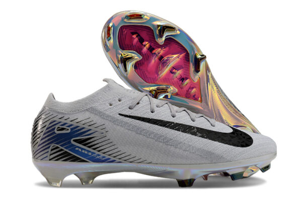 Nike Air Zoom Mercurial Vapor XVI Elite FG (Gray, Black, and Iridescent)