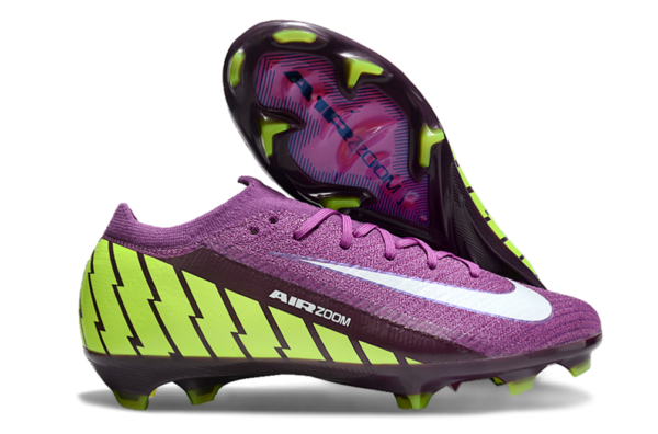 Nike Air Zoom Mercurial Vapor XVI Elite FG (Purple and Volt Green) - Image 3