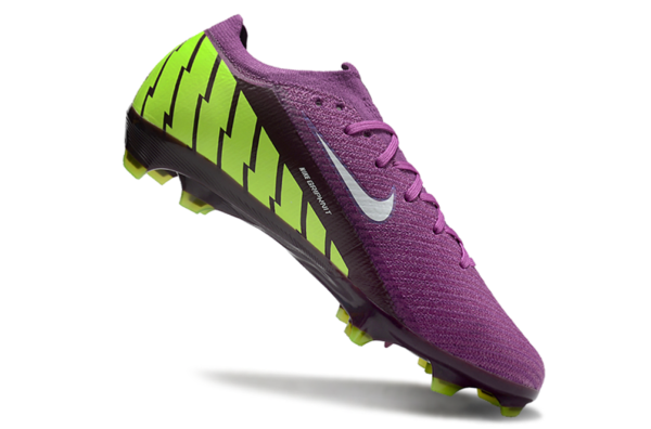 Nike Air Zoom Mercurial Vapor XVI Elite FG (Purple and Volt Green) - Image 5