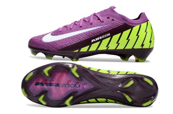 Nike Air Zoom Mercurial Vapor XVI Elite FG (Purple and Volt Green) - Image 6
