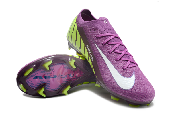 Nike Air Zoom Mercurial Vapor XVI Elite FG (Purple and Volt Green) - Image 7