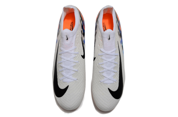 Nike Air Zoom Mercurial Vapor XVI Elite FG (White, Black, Blue, and Orange) - Image 3
