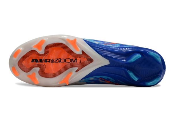 Nike Air Zoom Mercurial Vapor XVI Elite FG (White, Black, Blue, and Orange) - Image 4