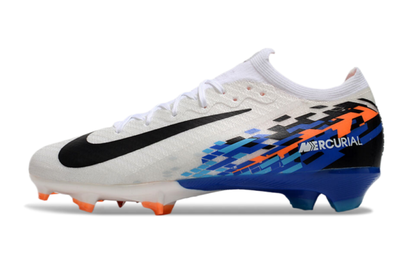 Nike Air Zoom Mercurial Vapor XVI Elite FG (White, Black, Blue, and Orange) - Image 7