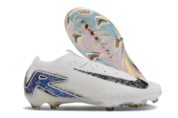 Nike Air Zoom Mercurial Vapor XVI Elite FG (White, Black, and Iridescent) - Image 4