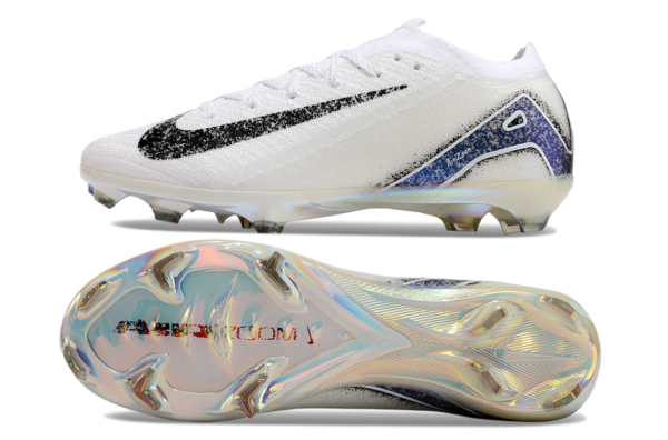 Nike Air Zoom Mercurial Vapor XVI Elite FG (White, Black, and Iridescent) - Image 5
