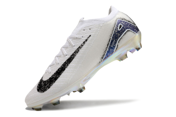 Nike Air Zoom Mercurial Vapor XVI Elite FG (White, Black, and Iridescent) - Image 6