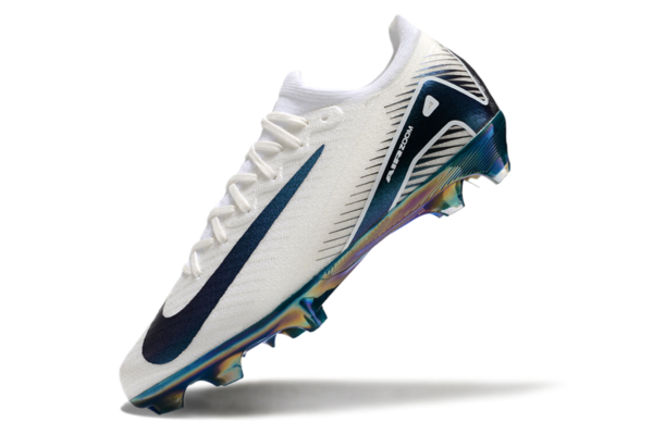 Nike Air Zoom Mercurial Vapor XVI Elite FG (White, Blue, and Iridescent) - Image 3