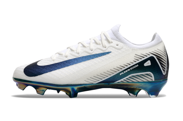 Nike Air Zoom Mercurial Vapor XVI Elite FG (White, Blue, and Iridescent) - Image 4